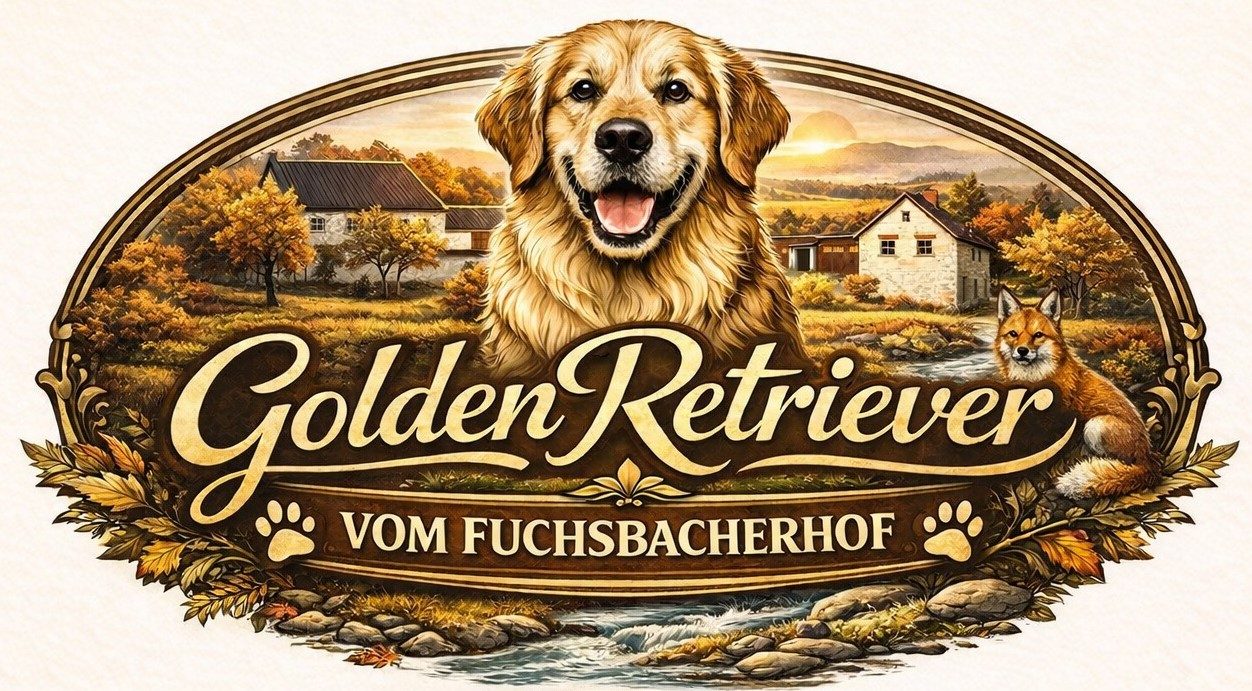 Dark Golden Retriever vom Fuchsbacherhof Offizielles Logo der Golden Retriever Zucht vom Fuchsbacherhof in Thüringen.